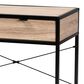 Baxton Studio Grayer 2-Drawer Desk in Natural Brown and Black, , large