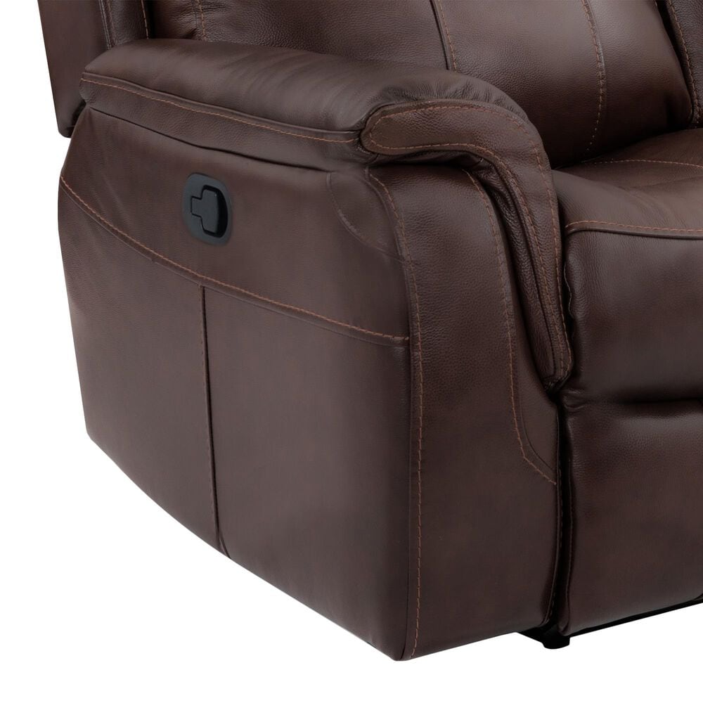 Oxford Furniture Manual Reclining Loveseat in Brazil Cocoa, , large
