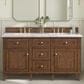 James Martin Vanities Lorelai 60" Double Vanity in Mid-Century Walnut with 3 cm White Zeus Quartz Top, , large