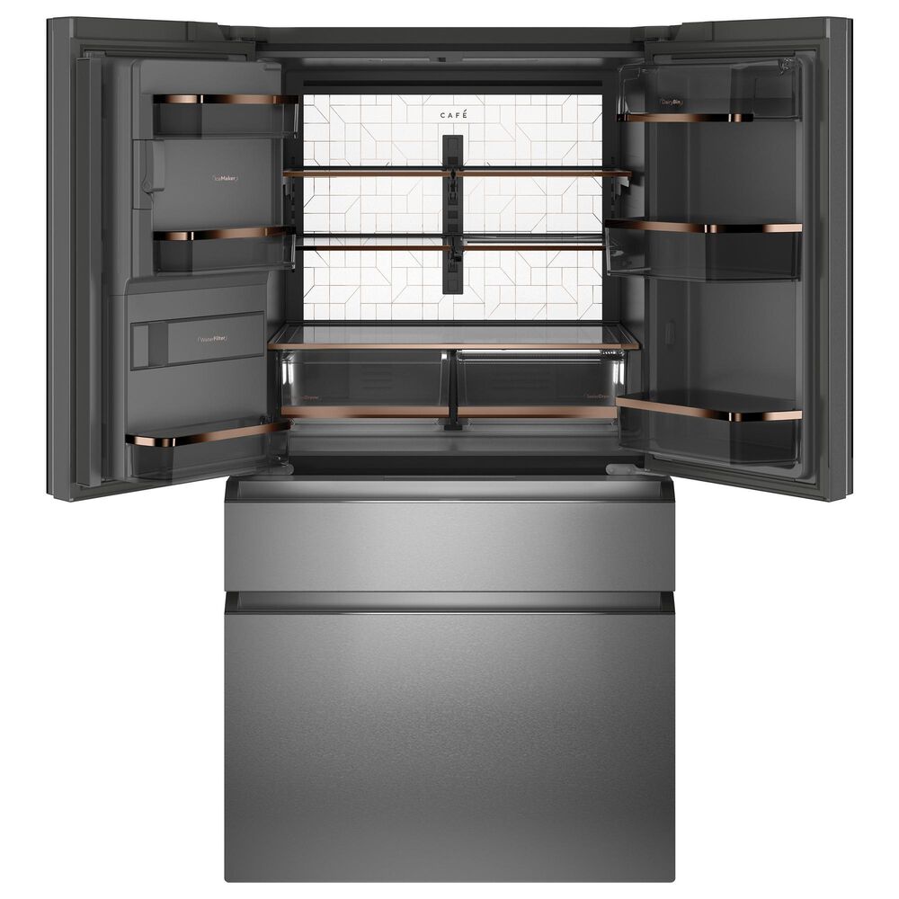 Cafe 27.8 Cu. Ft. Capacity 4-Door French Door Refrigerator in Platinum, , large