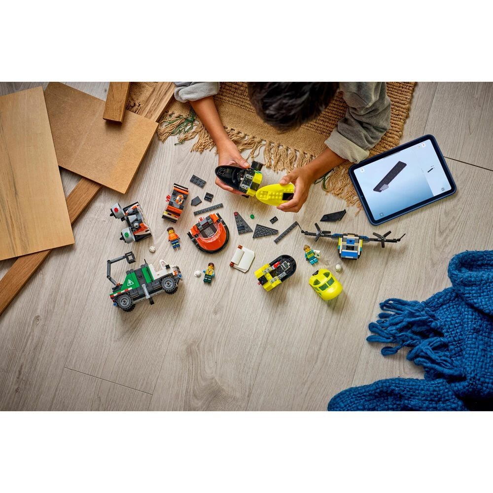 LEGO City Airplane, Service Truck and Hovercraft Remix Building Set, , large