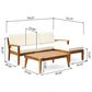Noble House Wilcox 5-Piece Patio Sectional Sofa Set in Beige, , large