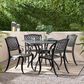 Hearth and Haven Olmsted 5-Piece Outdoor Dining Set in Black, , large