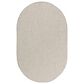 Nourison Courtyard Ivory and Silver 3" x 5" Oval Indoor/Outdoor Area Rug, , large