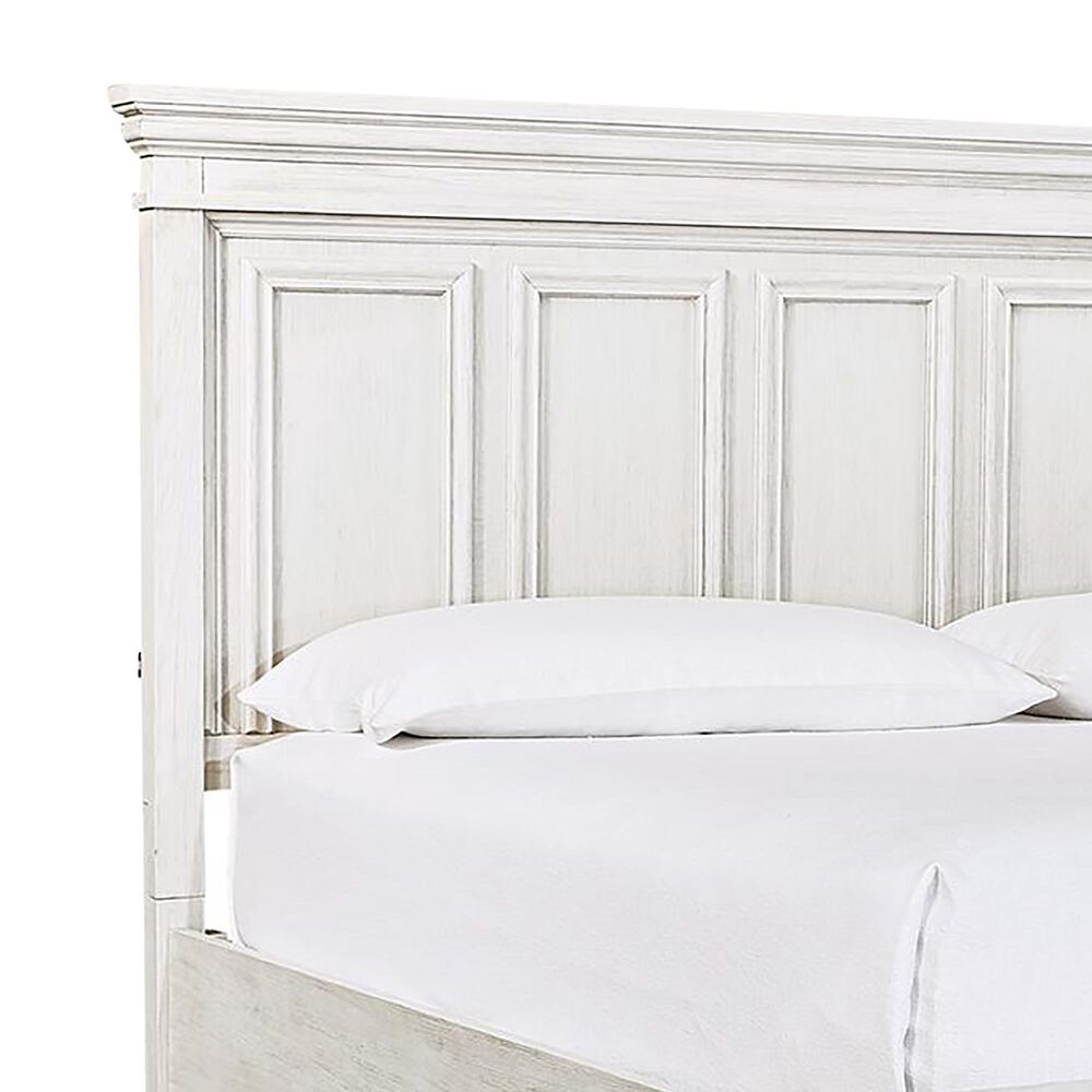 Riva Ridge Caraway King Storage Bed in Aged Ivory with USB Ports, , large