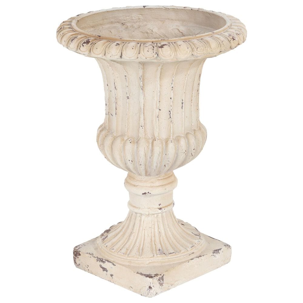Hearth and Haven Outdoor Garden Urn Planter in Antique White, , large