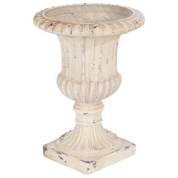 Hearth and Haven Outdoor Garden Urn Planter in Antique White, , large