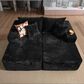 HOMLUX Sectional Sofa, with High Density Foam, Standard Plush Couch in Black, , large