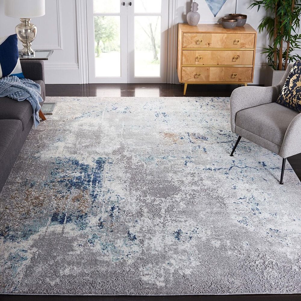 Safavieh Aston 8&#39; x 10&#39; Grey and Blue Area Rug, , large