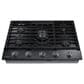 Samsung 4-Piece Kitchen Package with 30" Microwave Combination Wall Oven and 30" Gas Cooktop in Black Stainless Steel, , large