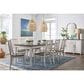 Riva Ridge Caraway Dining Table with 1-18" Leaf and 6 Dining Side Chairs in Aged Ivory and Medium Finish, , large