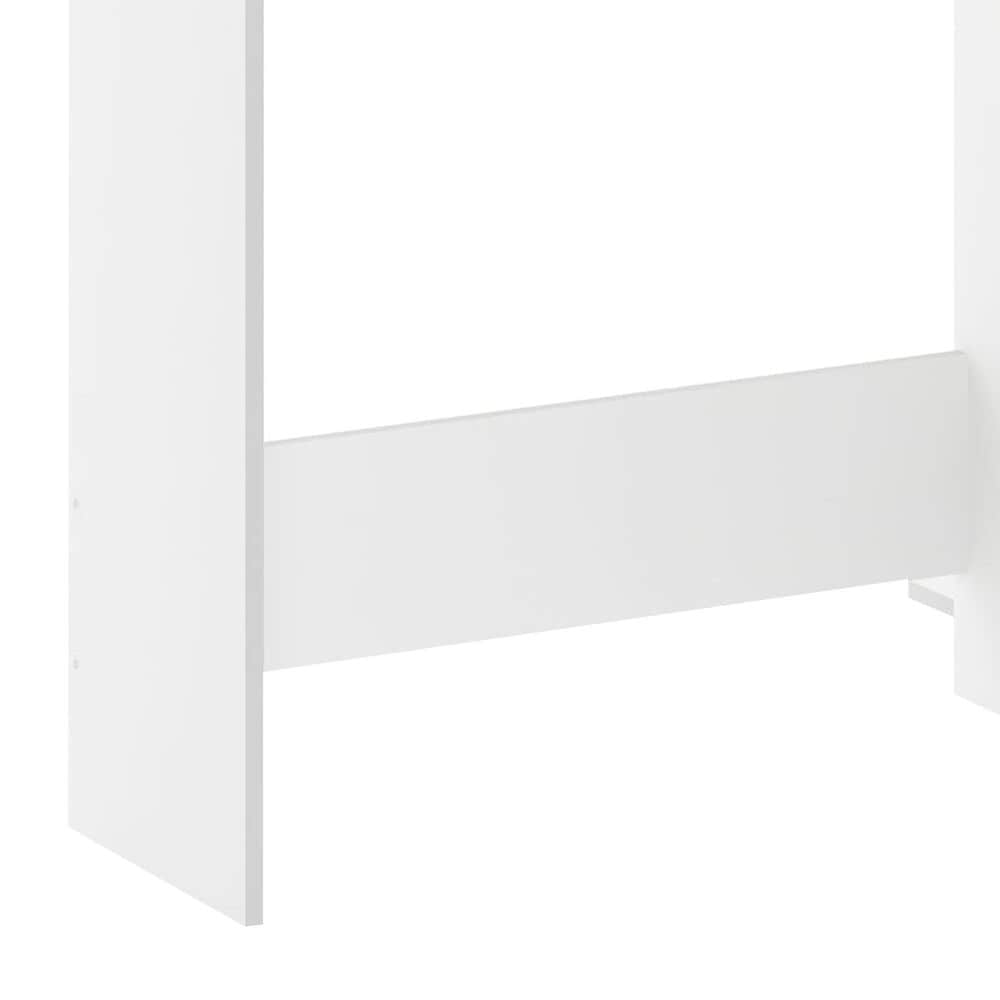 HOMLUX 40" Computer Desk with Open Side Shelves in White, , large