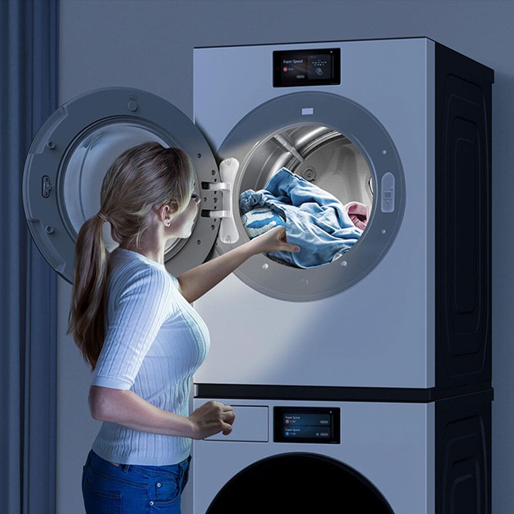 Samsung Bespoke 7.6 Cu. Ft. Ultra Capacity Front Load Electric Dryer with AI Home and AI OptiDry+ in Ivory, , large