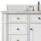 James Martin Vanities Bristol 48" Single Bathroom Vanity in Bright White with 3 cm Victorian Silver Quartz Top and Rectangular Sink, , large