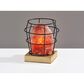 Adesso Faith Himalayan Salt Table Lamp in Black/Pink/Natural Wood, , large