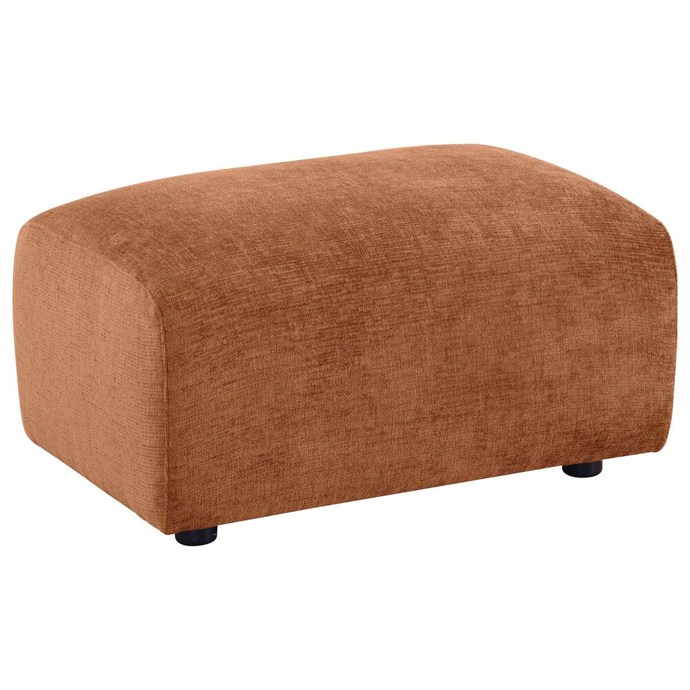 Coaster Burnett Upholstered Ottoman in Burnt Orange, , large