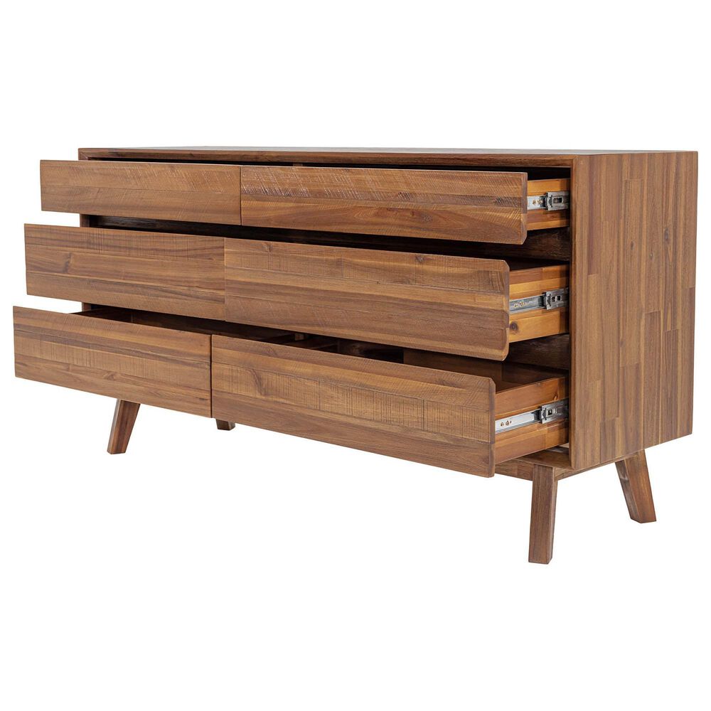 LH Imports Gia 6-Drawer Dresser in Warm Pecan, , large
