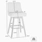Armen Living Branson 30" Swivel Bar Stool in Brown, , large