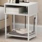HOMLUX 19.7"3-Tier End Table in White, , large