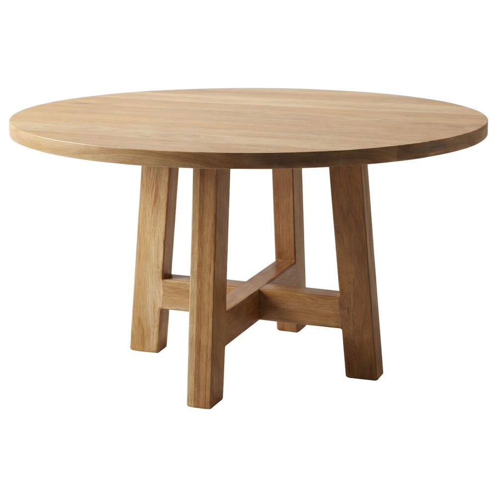 Arista Wood Fulton 5-Piece Round Dining Set in Brown, , large