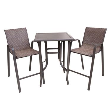 Loni Birch 3-Piece Bar Height Bistro Set in Brown, , large