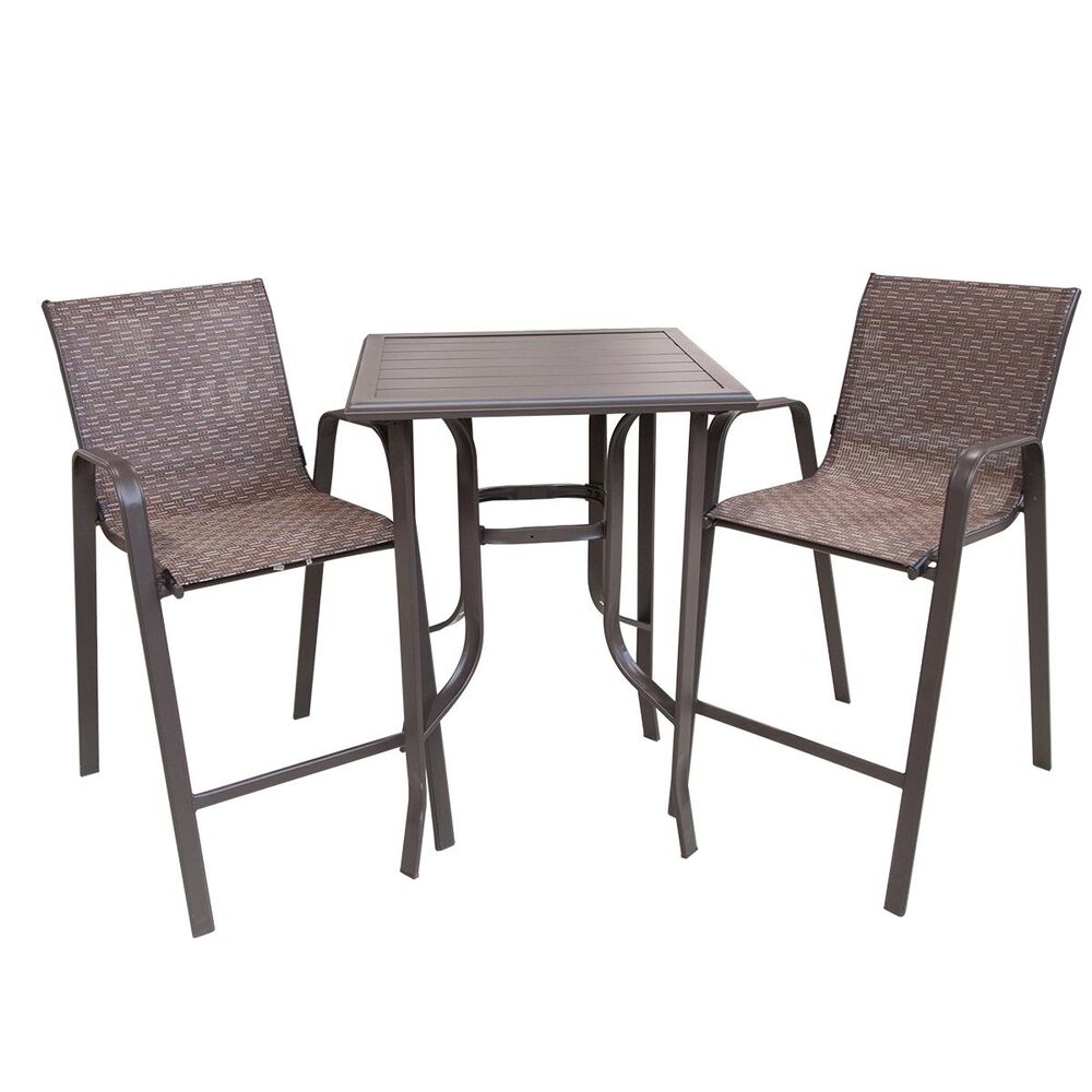 Loni Birch 3-Piece Bar Height Bistro Set in Brown, , large