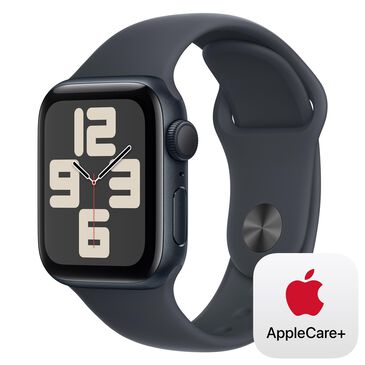 Apple Watch SE GPS 40mm Midnight Aluminum Case with Midnight Sport Band - M/L, , large