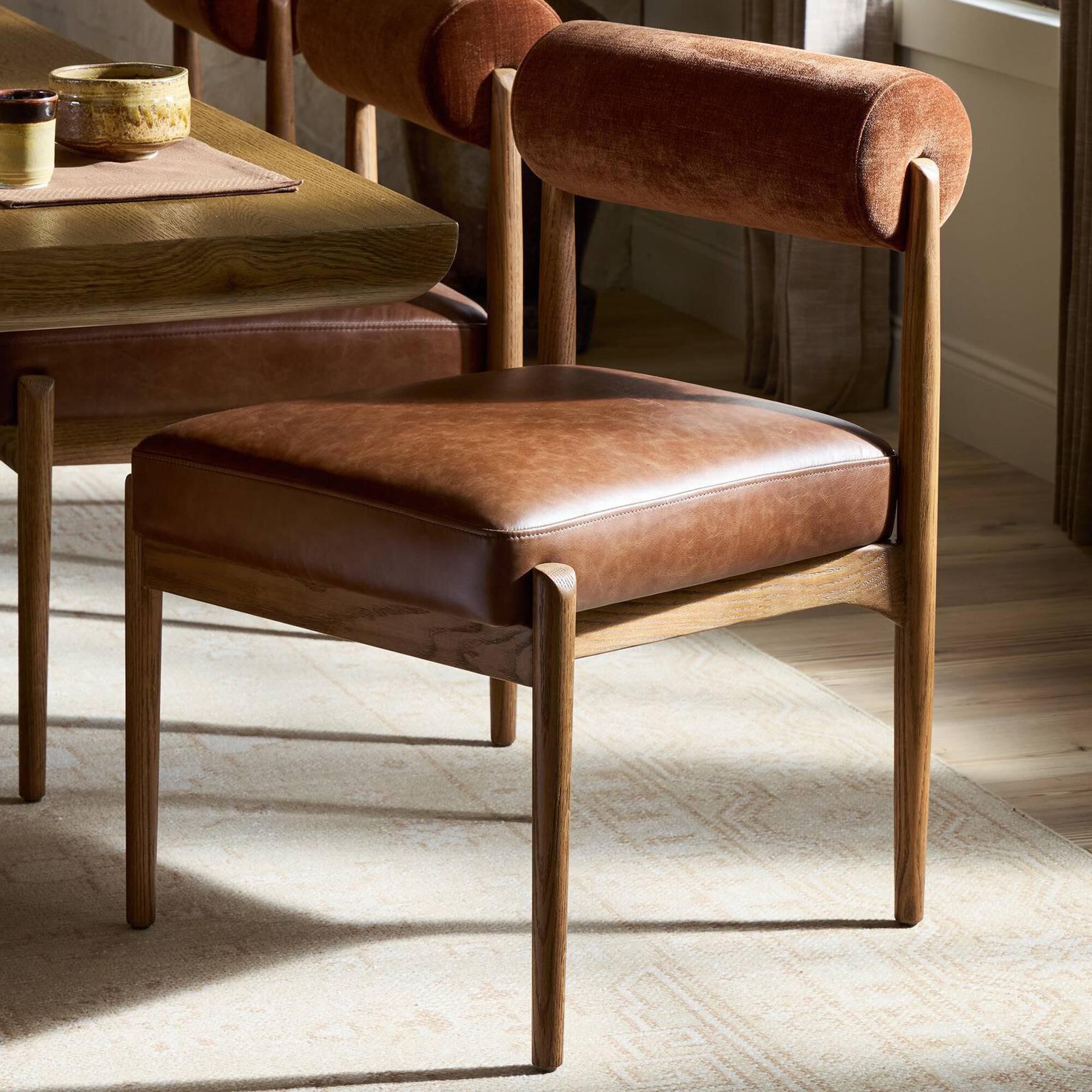 Four Hands Allston Jazelle Side Chair in Havana Brown