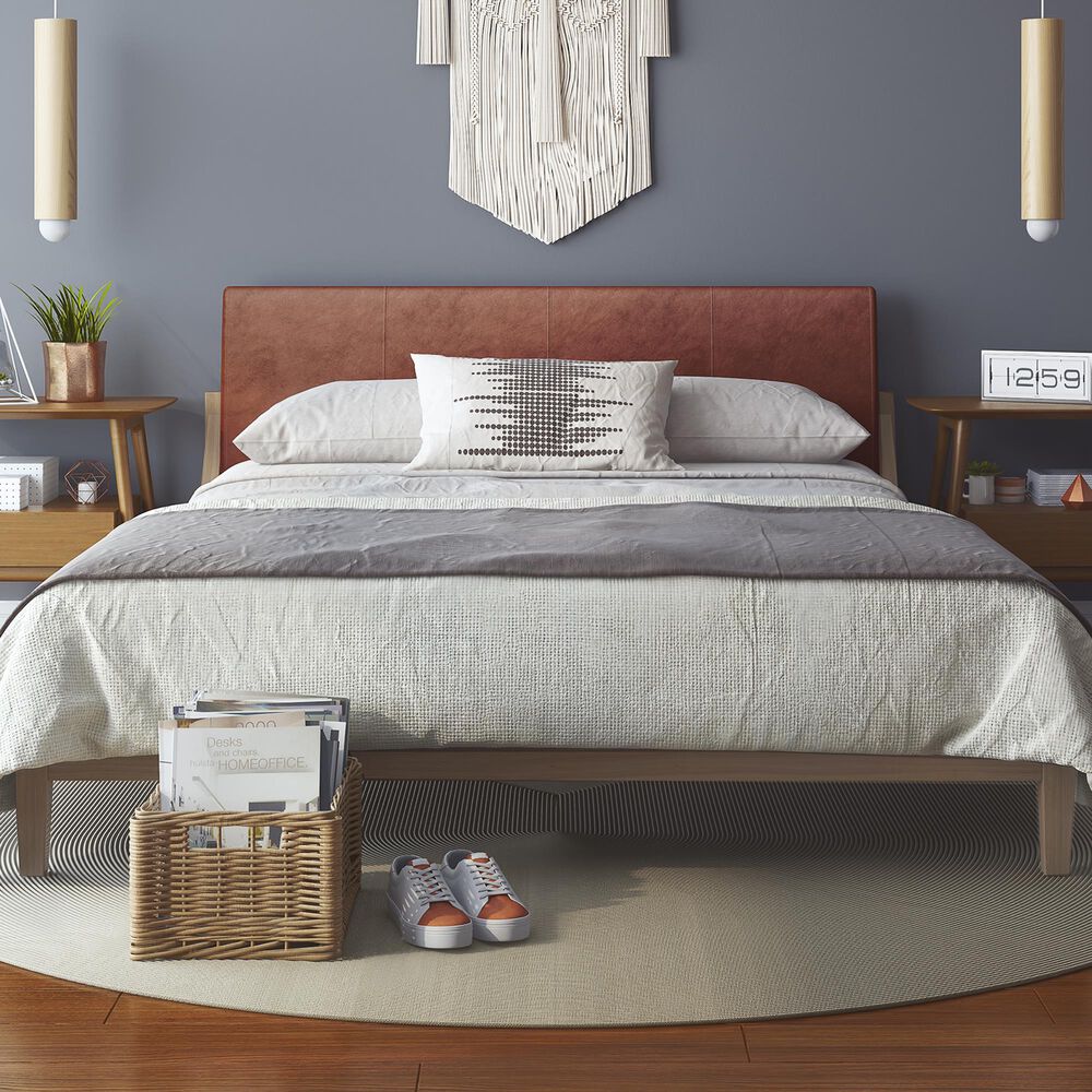 Accentric Approach Queen Platform Bed in Brown, , large