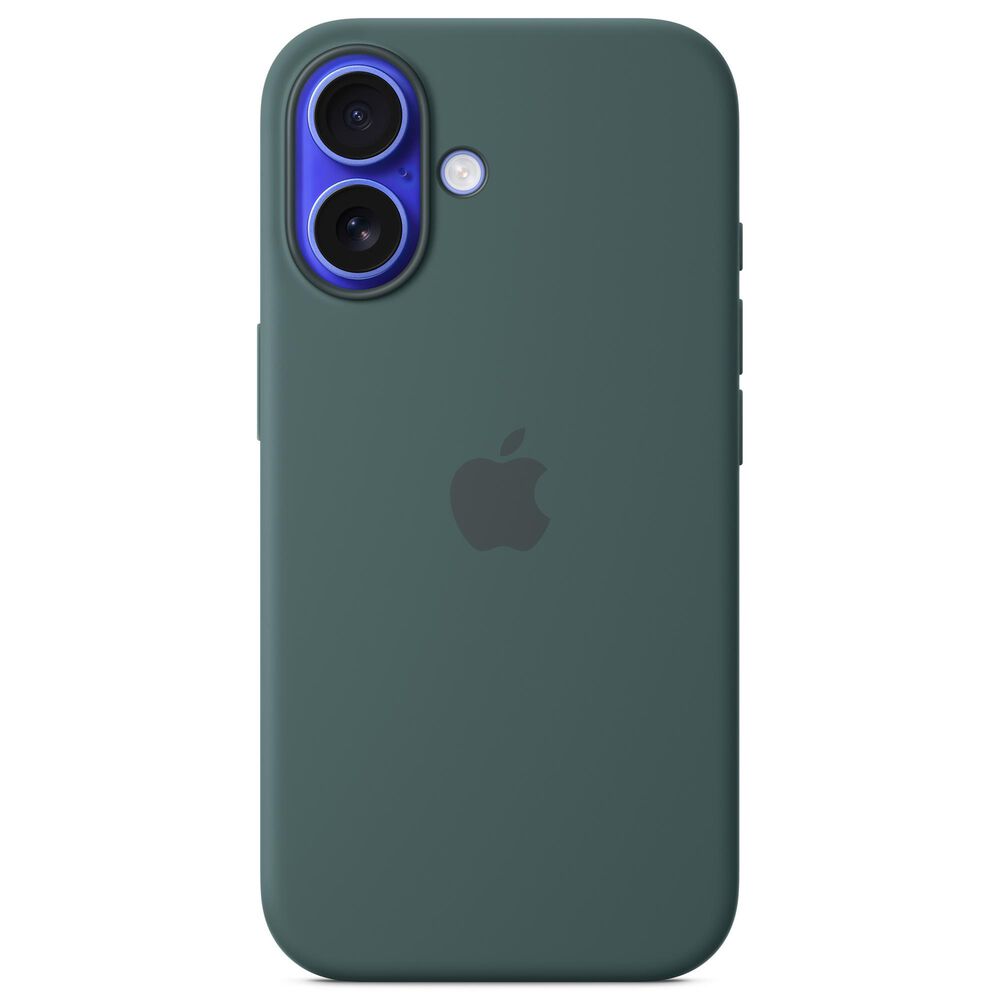 Apple Silicone Case with MagSafe for iPhone 16 in Lake Green, , large