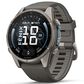Garmin fenix 9 Smartwatch 43mm Titanium with Pebble Gray Silicone Band, , large