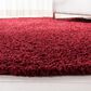 Safavieh August Shag 4" Round Burgundy Area Rug, , large