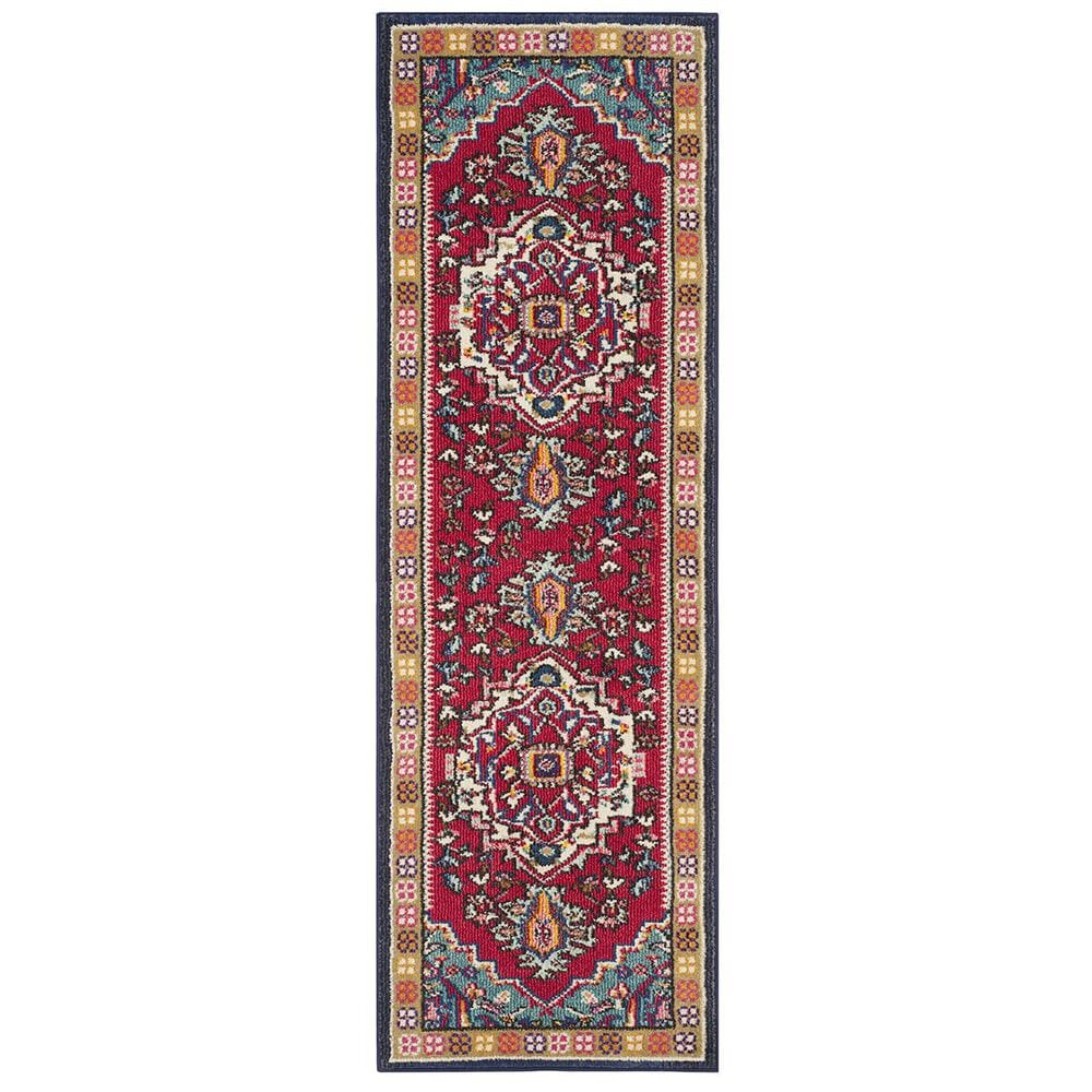 Safavieh Monaco MNC207C-212 2&#39;2&quot; x 12&#39; Red/Turquoise Runner, , large