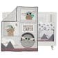 Lambs and Ivy Star Wars The Child Baby Yoda 3-Piece Baby Crib Bedding Set in Taupe, Gray, Green and White, , large