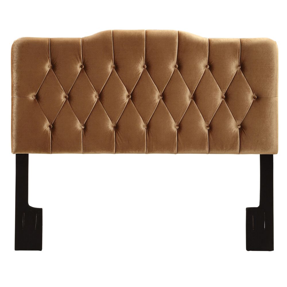 Accentric Approach Accentric Accents Benton Queen Upholstered Headboard in Gold, , large