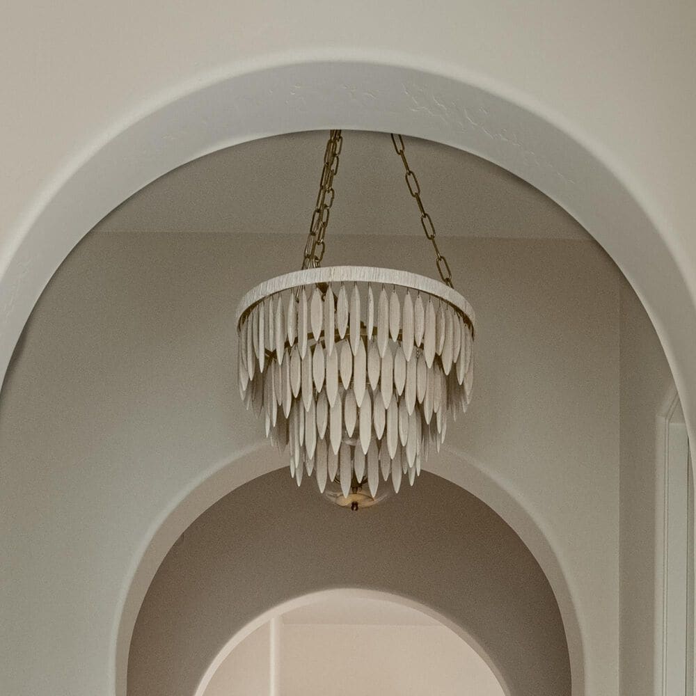 Mitzi Lighting Tiffany 1-Light Chandelier in Aged Brass, , large