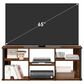 HOMLUX 58" TV Stand in Amber Pine and Black, , large
