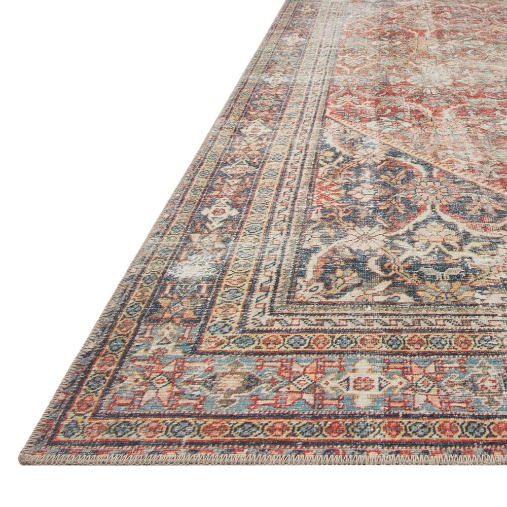 Amber Lewis x Loloi Georgie 2&#39; x 5&#39; Red and Navy Area Rug, , large