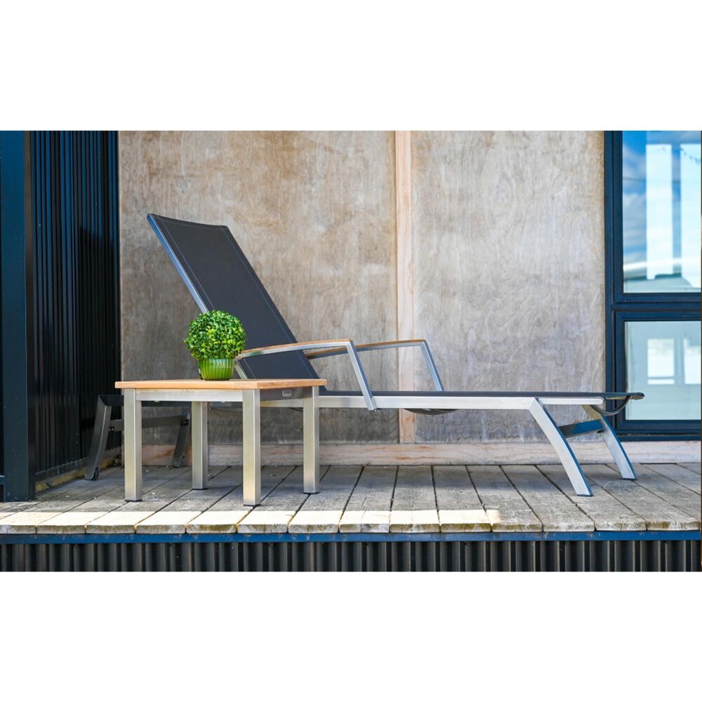 Three Birds Casual Avanti Chaise Lounge in Stainless Steel, , large