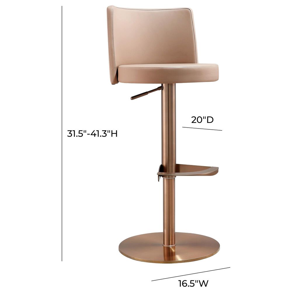 Tov Furniture Loosha Adjustable Bar Stool in Cafe Au Lait, , large