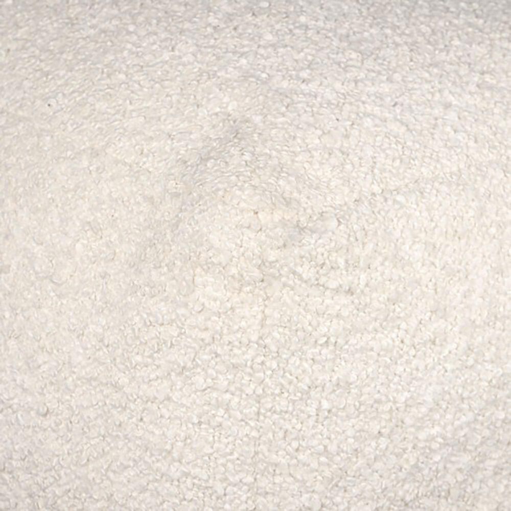 L.R. Home Boucle Ottoman in Ivory, , large