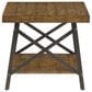 Golden Wave Furniture Chandler End Table in Pine Brown and Steel Gray, , large