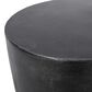 Hearth and Haven Round Patio Side Table in Matte Black, , large