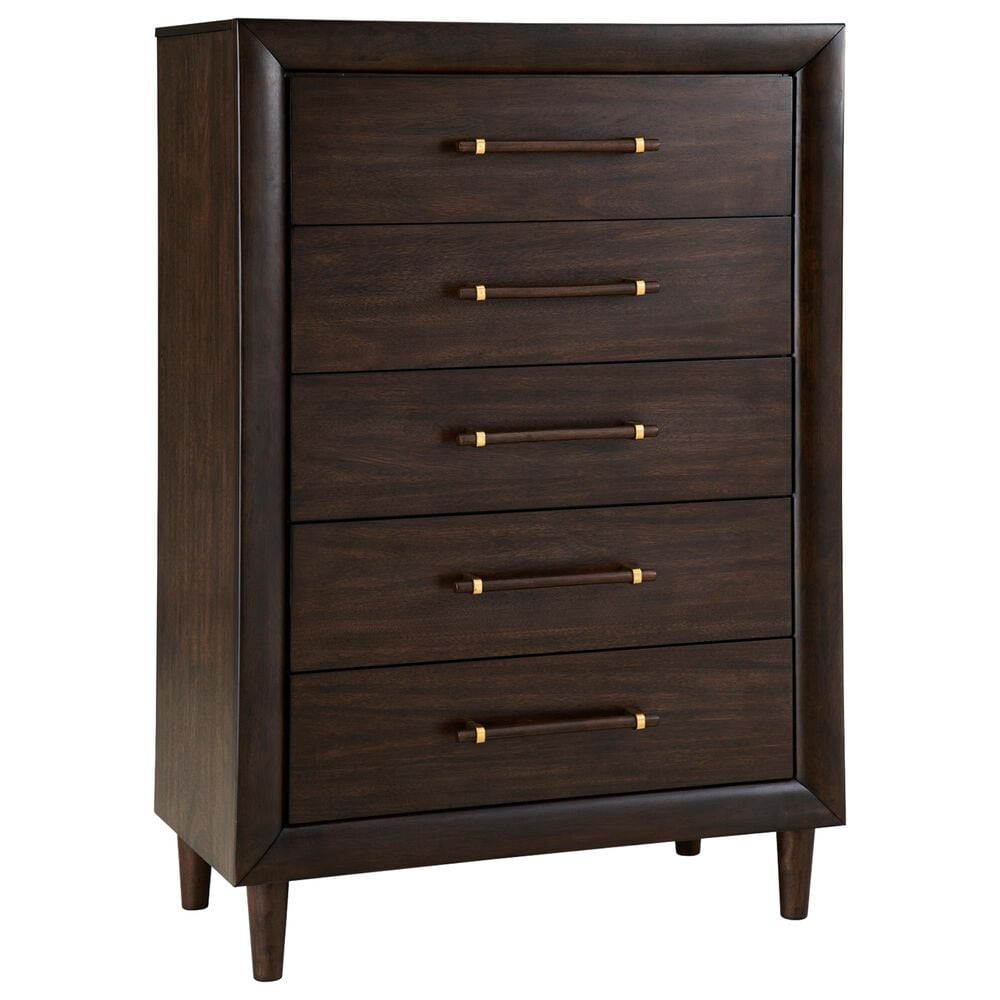 Ashley Dantenton 5 Piece Queen Panel Bedroom Set in Merlot, , large