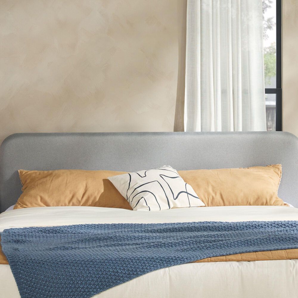 Walker Edison Annette King Platform Bed in Black, , large