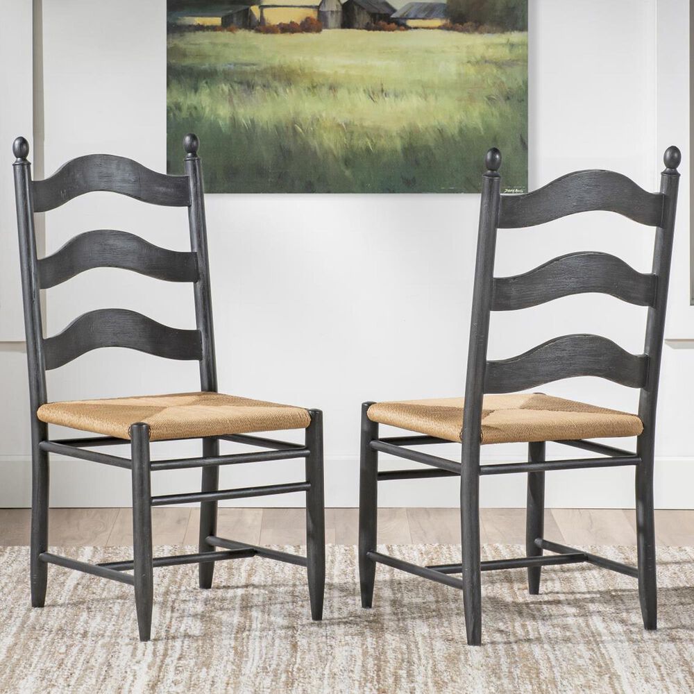 Legacy Classic Furn Direct Shp Vintage Market Dining Side Chair in Kettle Black and Brown, , large