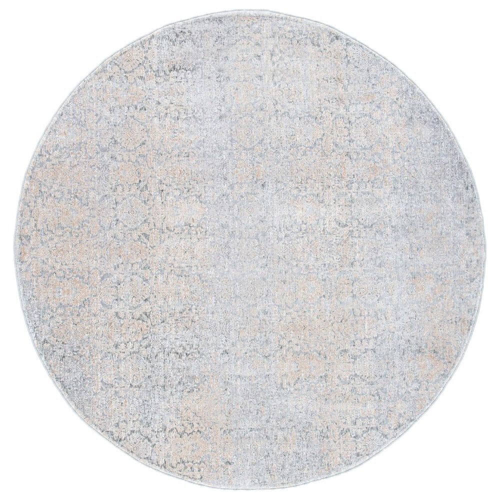 Safavieh Webster WBS312G 6"7" Round Grey and Beige Area Rug, , large