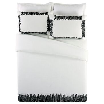Peking Handicraft Ligne 3-Piece Queen Duvet Set in Cream, , large