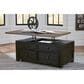 Ashley Tyler Creek Lift Top Coffee Table in Grayish Brown/Black, , large