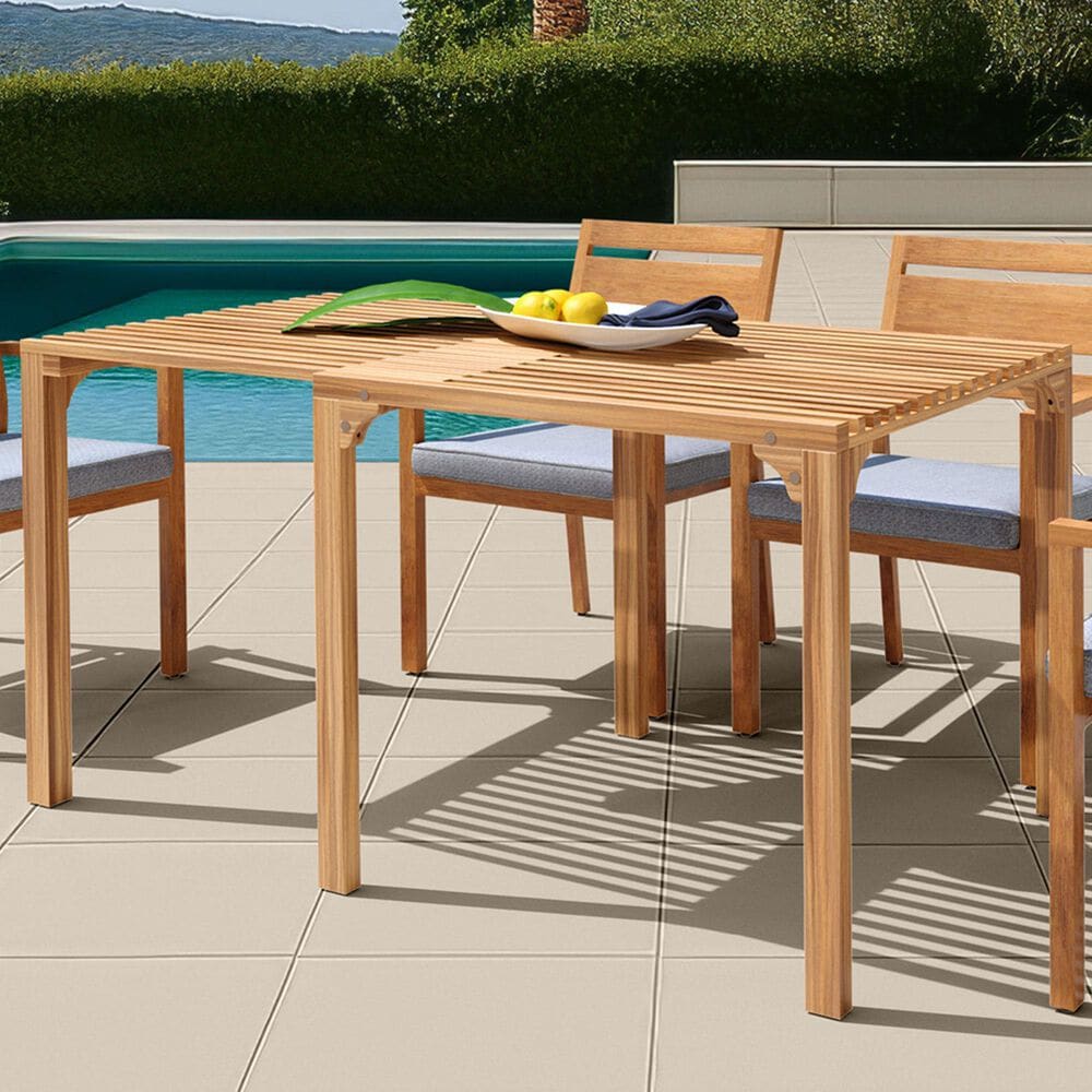 Zuo Modern Riviera Extendable Dining Table in Natural - Table Only, , large